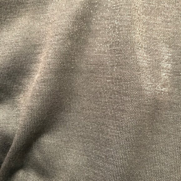 Metallic Teal Bubble Blouse/Dress w/ Silver Neck - Picture 2 of 2